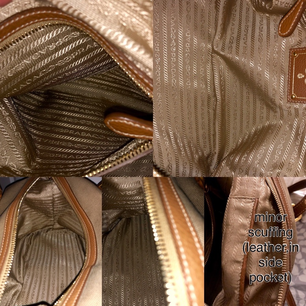 AUTHENTIC 💯 PRADA JACQUARD CORDA+BRANDY 👜 - Picture 8 of 8